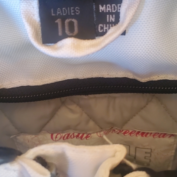 Castle Streetwear Escape Textile Motorcycle Embroider Pink & White Sz 10 Jacket - Picture 4 of 16